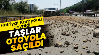 Otoyol taş ocağına döndü
