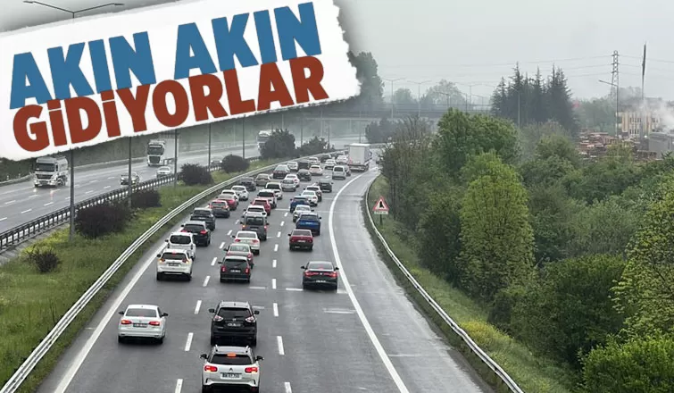 Otoyolda bayram yoğunluğu