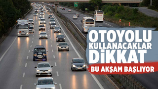 Otoyolda çalışma var