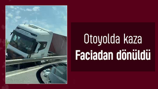 Otoyolda faciayı bariyerler önledi