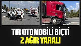 Otoyolda feci kaza: 2 yaralı