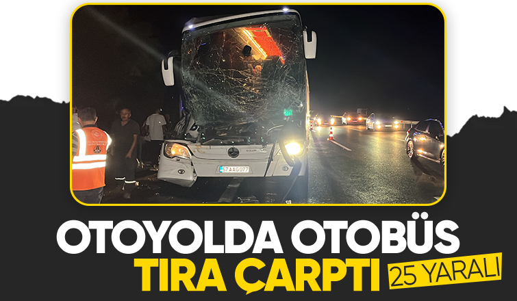 Otoyolda feci kaza: 25 yaralı