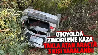 Otoyolda feci kaza: 3 yaralı