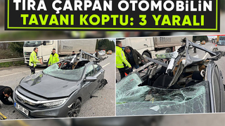 Otoyolda feci kaza: 3 yaralı