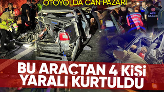Otoyolda feci kaza: 4 yaralı