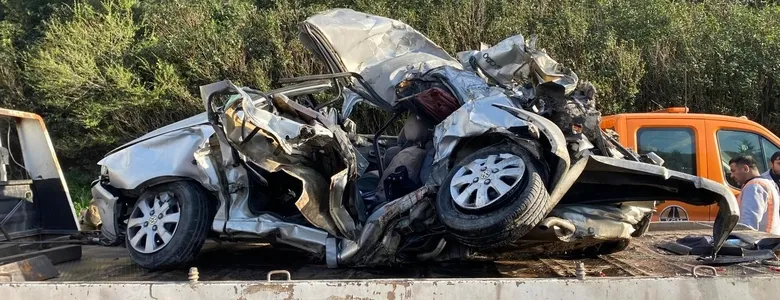 Otoyolda feci kaza: Karı-koca öldü