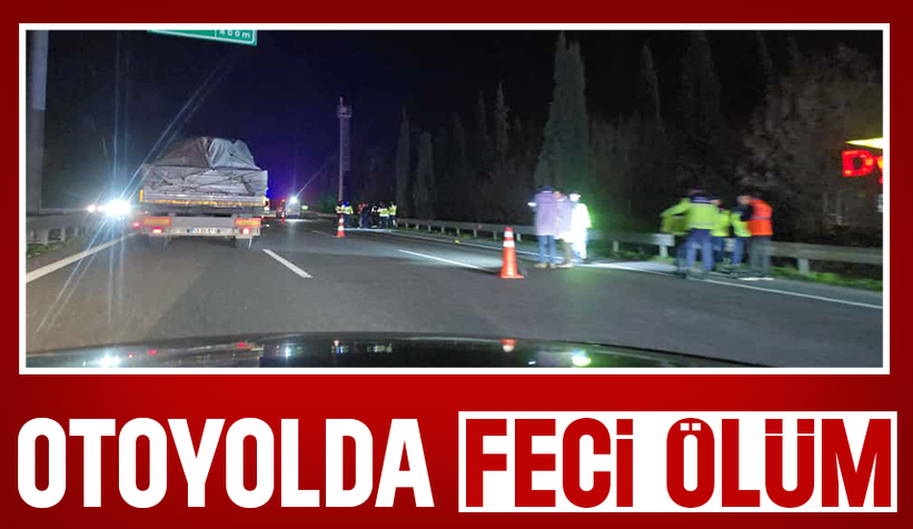 Otoyolda feci kaza; olay yerinde can verdi