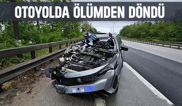 Otoyolda feci kaza