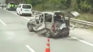 Otoyolda feci kaza