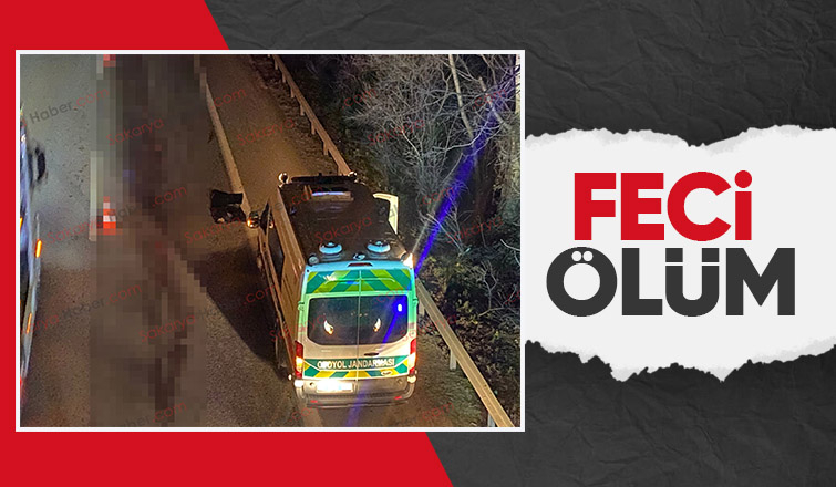 Otoyolda feci şekilde öldü