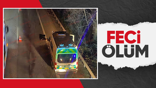 Otoyolda feci şekilde öldü