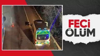 Otoyolda feci şekilde öldü