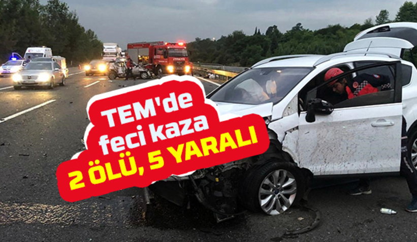 Otoyolda kaza: 2 ölü, 5 yaralı
