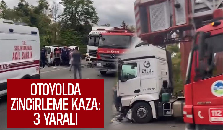Otoyolda kaza: 3 yaralı