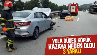 Otoyolda kaza: 3 yaralı