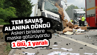 Otoyolda feci kaza; maskeler yola saçıldı