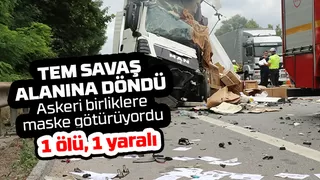 Otoyolda feci kaza; maskeler yola saçıldı