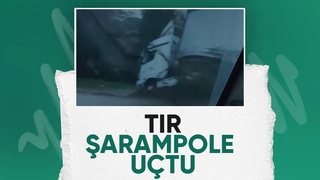 Otoyolda korkutan kaza