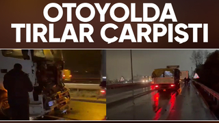 Otoyolda korkutan kaza