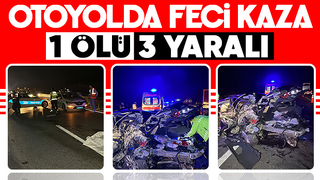 Otoyolda otomobilin çarptığı kişi öldü