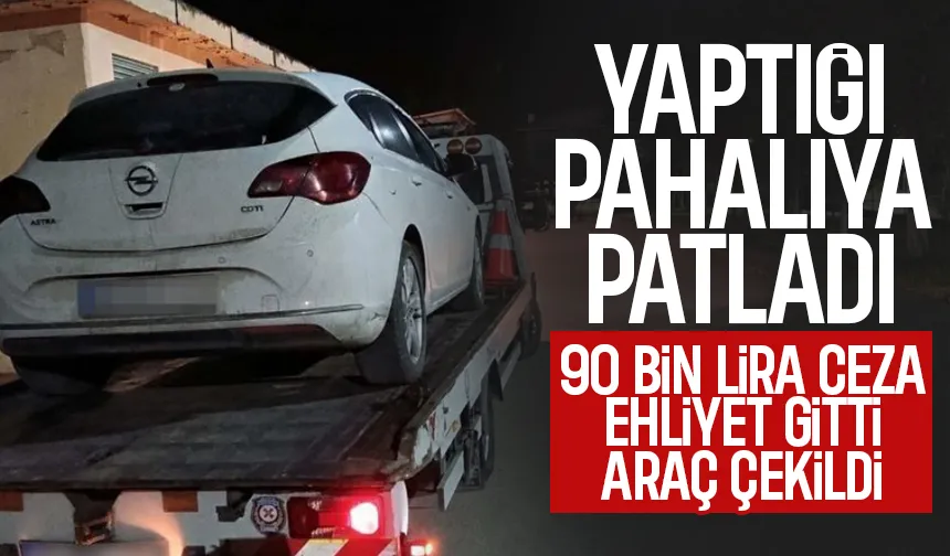 Otoyolda yaptığı çok pahalıya patladı
