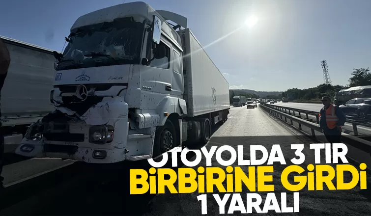 Otoyolda zincirleme kaza: 1 yaralı