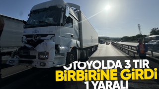 Otoyolda zincirleme kaza: 1 yaralı