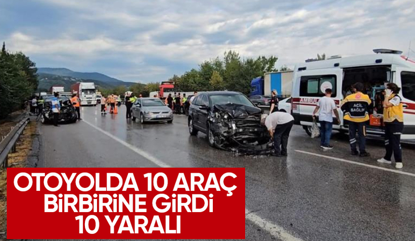 Otoyolda zincirleme kaza: 10 yaralı