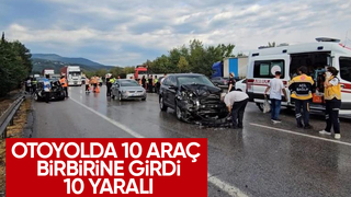 Otoyolda zincirleme kaza: 10 yaralı