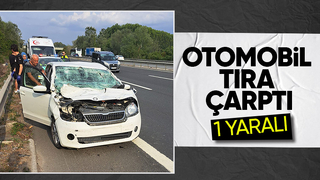 Otoyoldaki kazada 1 kişi yaralandı