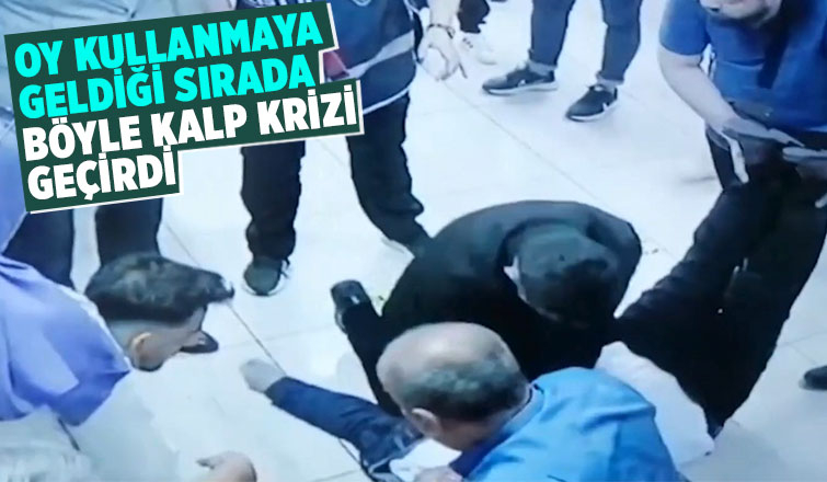 Oy kullanmak için beklerken böyle kalp krizi geçirdi