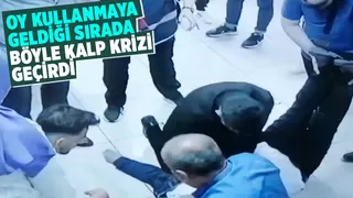 Oy kullanmak için beklerken böyle kalp krizi geçirdi