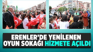 Oyun sokağı yenilenerek hizmete girdi