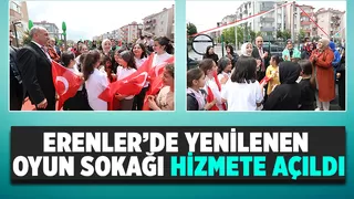 Oyun sokağı yenilenerek hizmete girdi