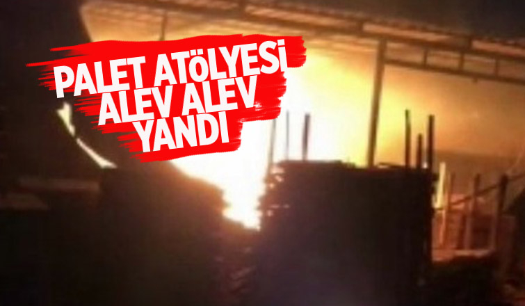Palet atölyesi alevlere teslim oldu