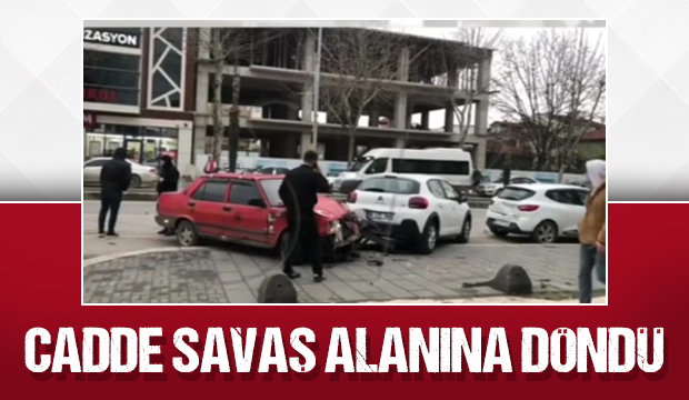 Palmiye caddesinde kaza