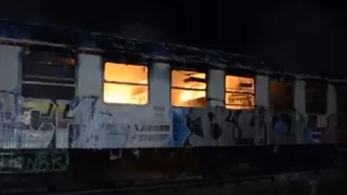 Pamukova'da vagonlar yandı