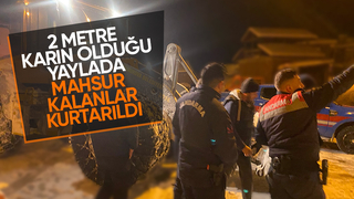 Pamukova'da yaylada mahsur kalan kampçılar kurtarıldı