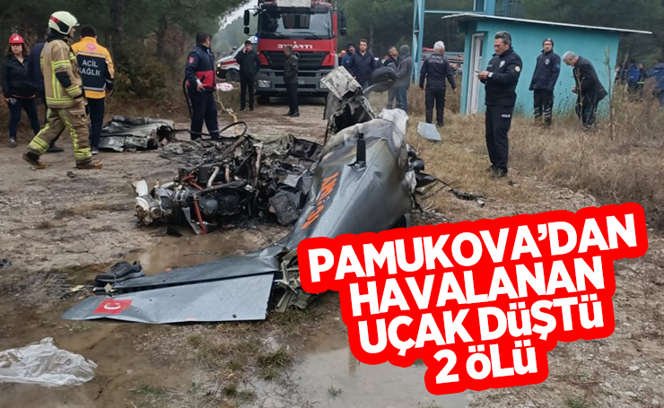 Pamukova'dan havalanan eğitim uçağı düştü: 2 ölü