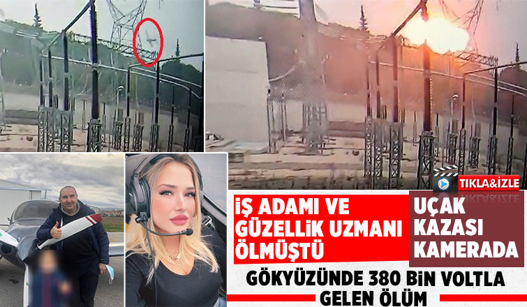 Pamukova'dan havalanan uçak böyle düşmüş