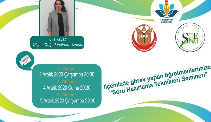 Pamukova'lı öğretmenlere soru hazırlama eğitimi