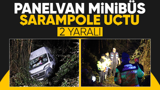 Panelvan minibüs kaza yaptı 2 yaralı