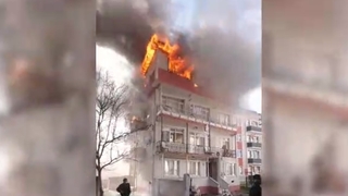 Panik anları; Alev alev yandı