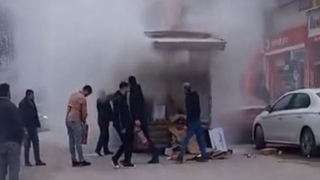 Panik anları: Bir anda alev aldı