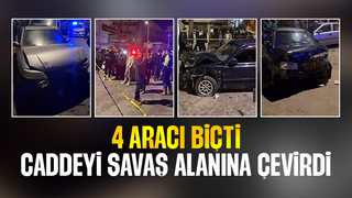 Park halindeki 4 araca çarptı