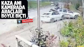 Park halindeki araçları böyle biçti