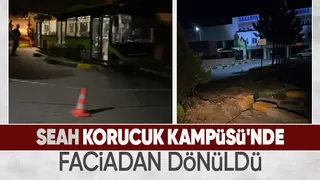 Park halindeki otobüs kaydı, faciadan dönüldü