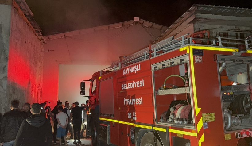 Parke atölyesinde yangın