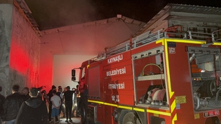 Parke atölyesinde yangın