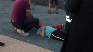 Parkta acı içinde kaldı